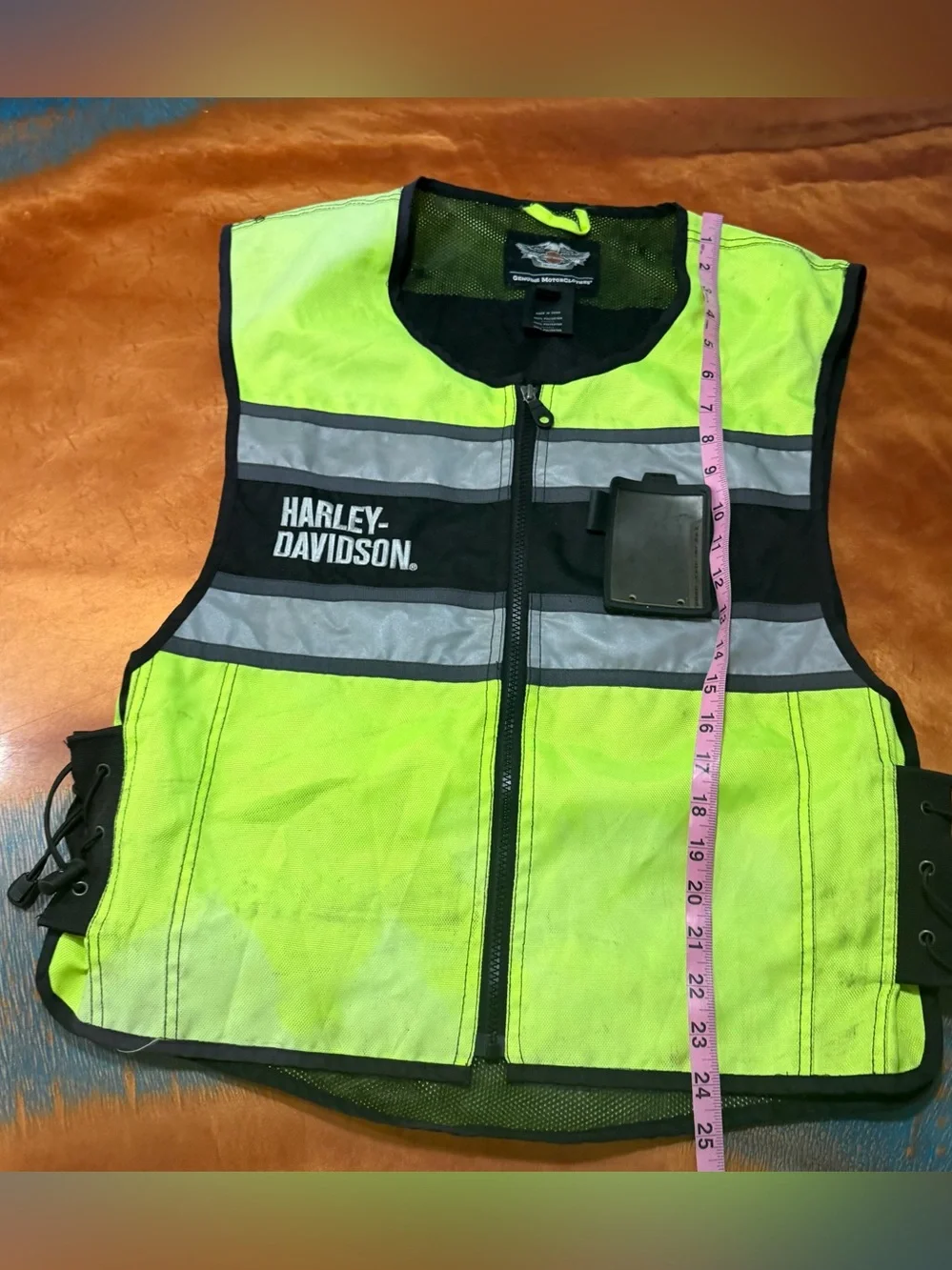 Harley-Davidson Neon Yellow Reflective Motorcycle Safety Vest large